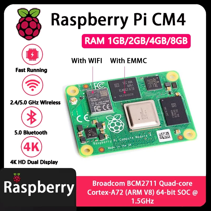Raspberry Pi CM4 1GB/2GB/4GB/8 - огляд і ціна Compute Module 4 32Gb Wifi