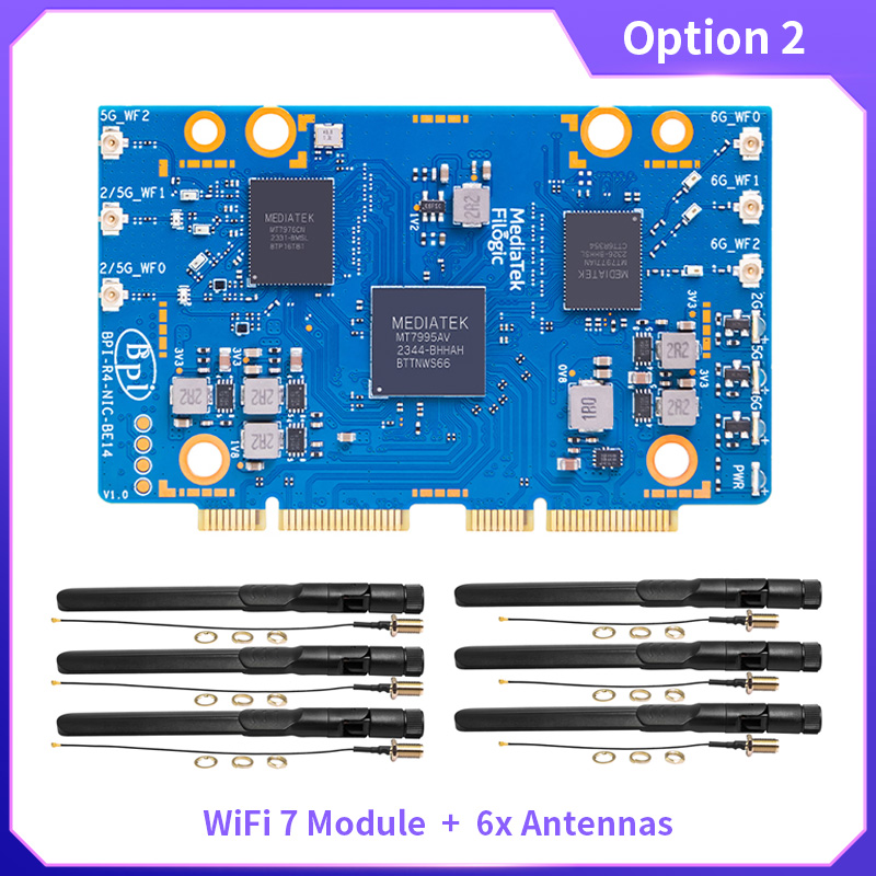 BPI-R4-NIC-BE14 WiFi 7 Module  - огляд і ціна Bananapi Bpi R4 Wifi 7