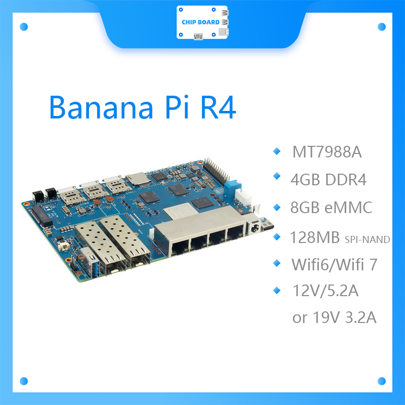 Banana Pi BPI R4 Wifi 7 board  - огляд і ціна Bananapi Bpi R4 Wifi 7